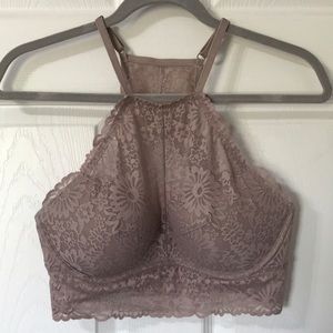 NWOT! VS PINK High Neck Lace Bralette